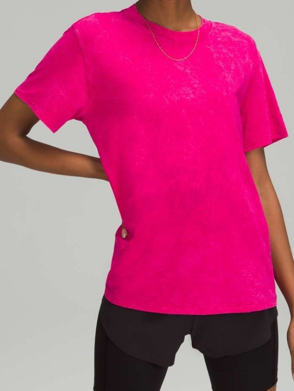 Lululemon All Yours Tee In Cloudy Wash Ripened Raspberry Size 6